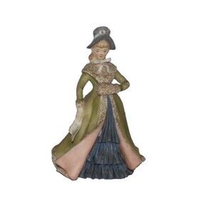 Vintage Lefton Victorin Girl Collectible China Figurine KW458 6 In Tall